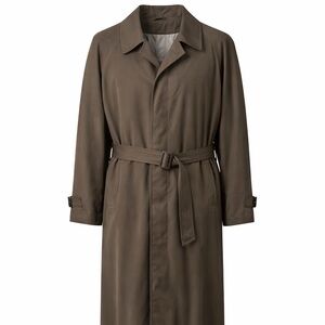 Men's Newport Harbor Long Trench Coat – Belted Classic Outerwear (XXL)